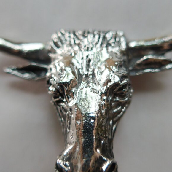 Set of two longhorn bull silver tone bolos - Picture 6 of 10